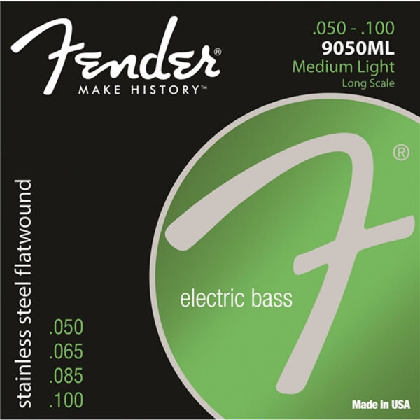 Fender 9050 Flatwound Bass Strings .050-.100 Med-Light