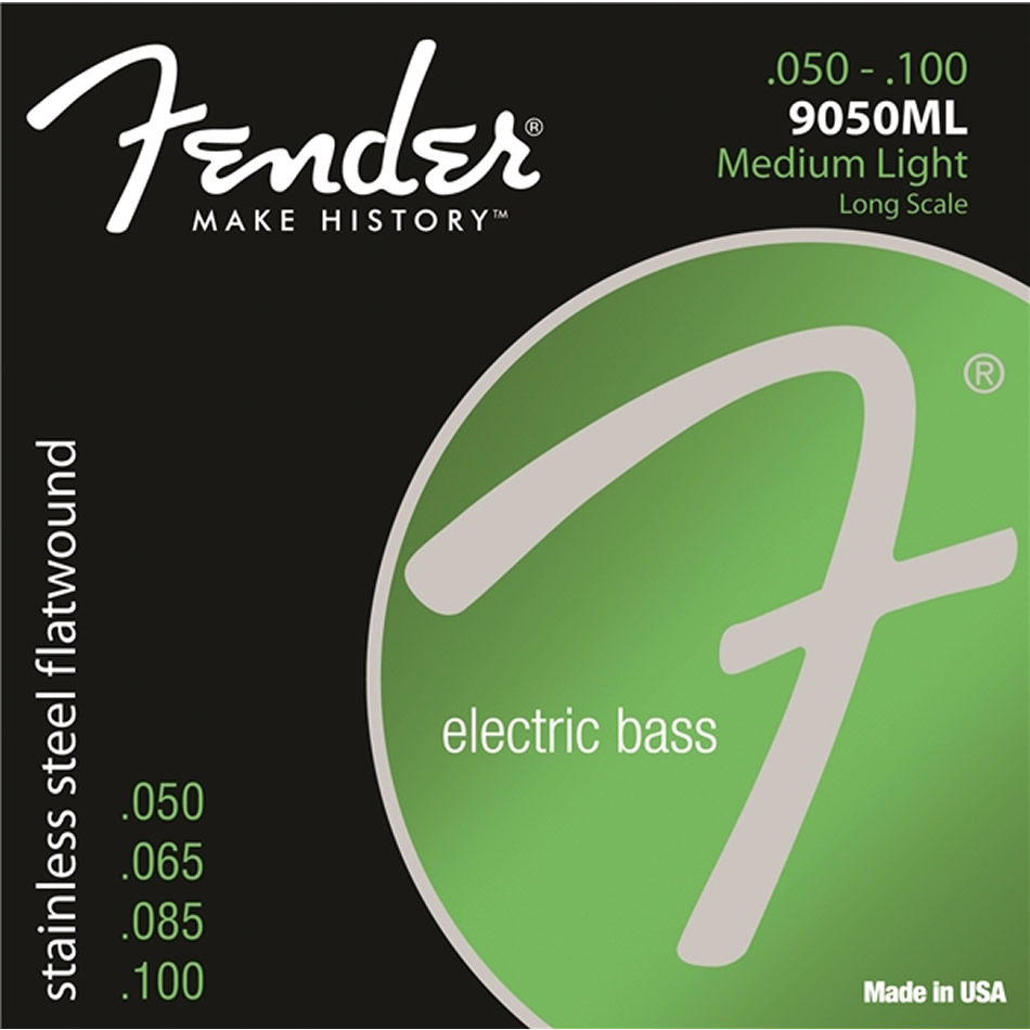 Fender 9050 Flatwound Bass Strings .050-.100 Med-Light