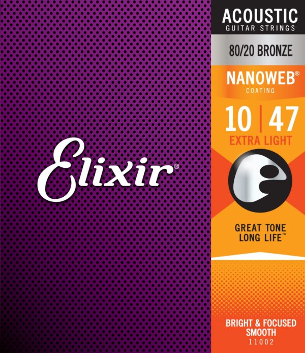 Elixir 80/20 Bronze NANOWEB Extra Light 10-47