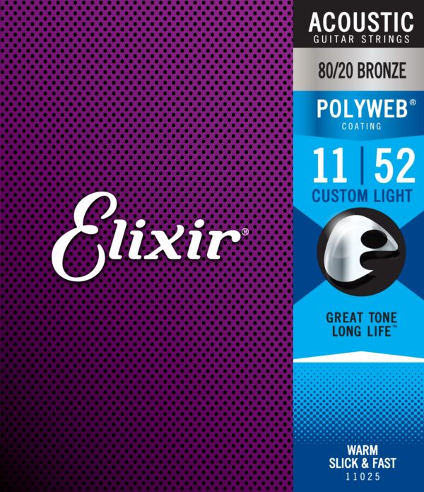 Elixir 80/20 Bronze Custom Light 11-52 POLYWEB