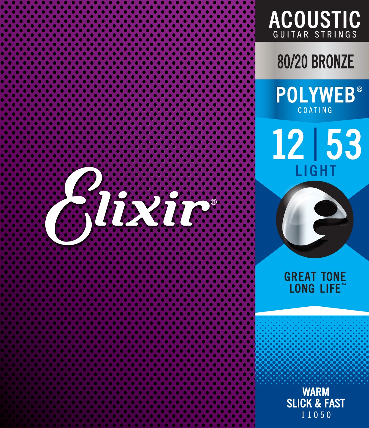 Elixir 80/20 Bronze Light POLYWEB 12-53 Acoustic Strings
