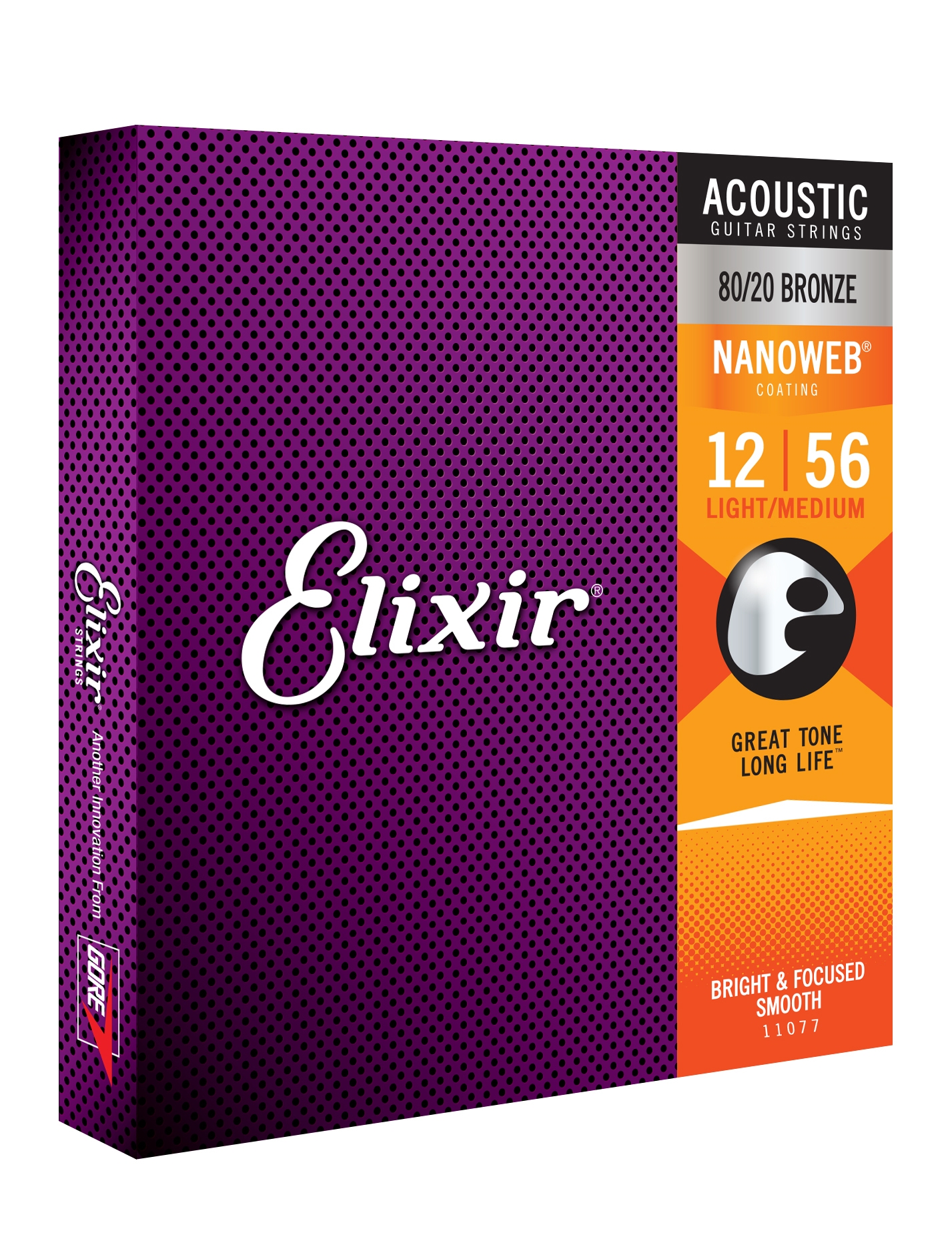 Elixir NANOWEB 80/20 Bronze Acoustic Strings 12-56 - Image 2
