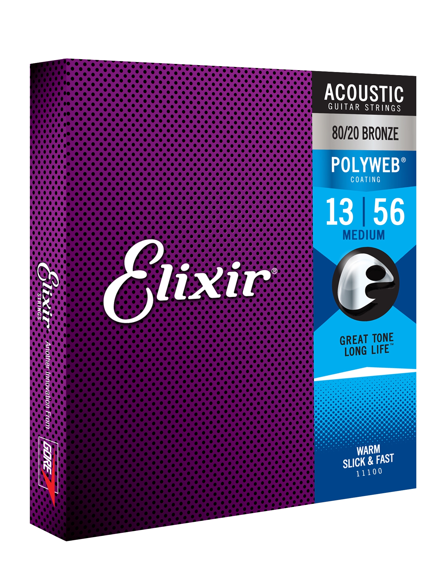 Elixir 80/20 Bronze Medium (13-56) POLYWEB Strings - Image 3