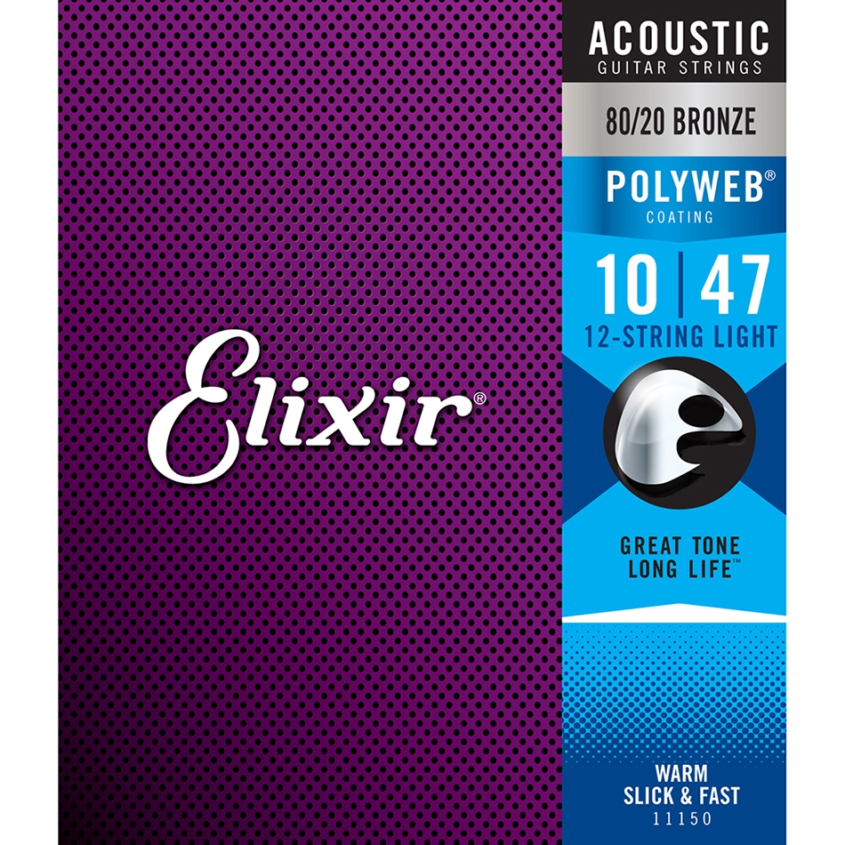 Elixir 12-String 80/20 Bronze POLYWEB .010-.047