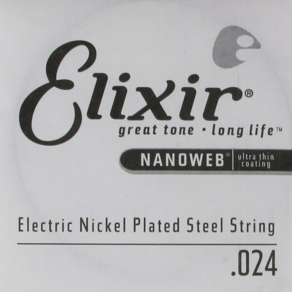 Elixir .024 Nanoweb Nickel Plated Single String