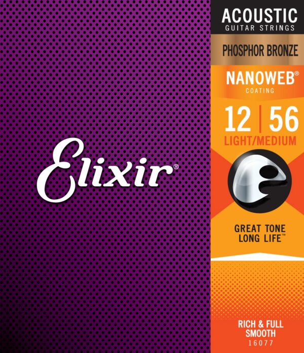 Elixir Phosphor Bronze NANOWEB Light/Medium .012-.056