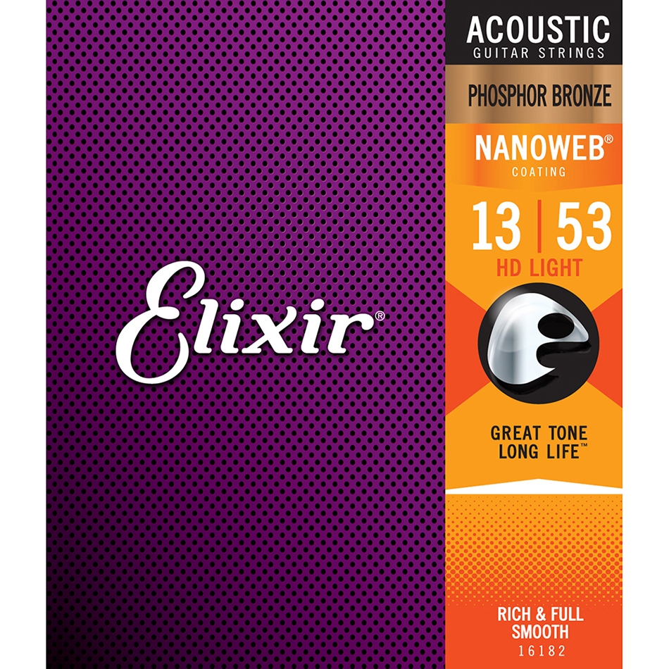 Elixir NANOWEB Acoustic Strings, HD Light 13-53 - Image 2