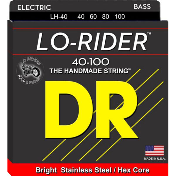 DR LO-RIDER Stainless Steel Bass Strings 40-100