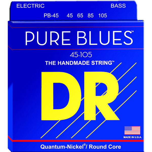 DR Strings PURE BLUES Quantum-Nickel Bass Strings Medium 45-105