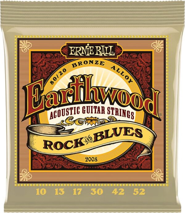 Ernie Ball 2008 Earthwood 80/20 Bronze Rock & Blues 10-52