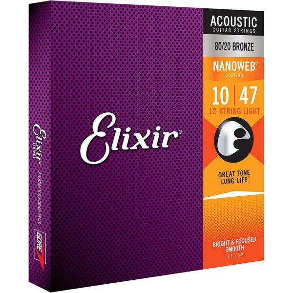 Elixir 11152 12-String Light 80/20 Bronze Nanoweb