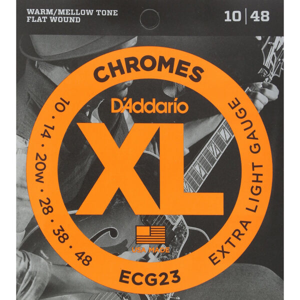 D'Addario ECG23 Chromes X-Lite Flatwound Electric Set