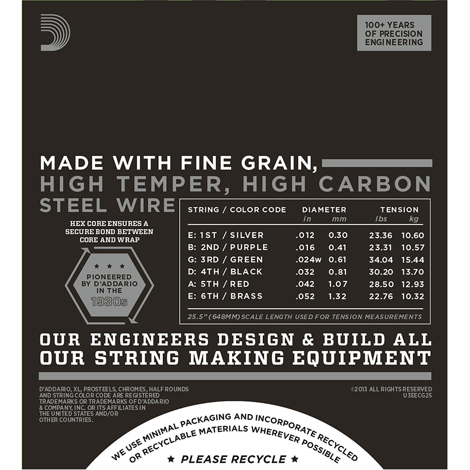 D'Addario ECG25 Chromes Flatwound Electric Strings, Lite - Image 3