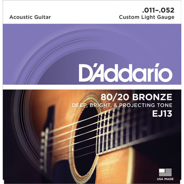 D'Addario EJ13 Custom Light 80/20 Bronze Acoustic Strings