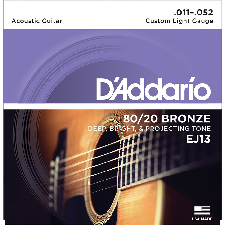 D'Addario EJ13 Custom Light 80/20 Bronze Acoustic Strings