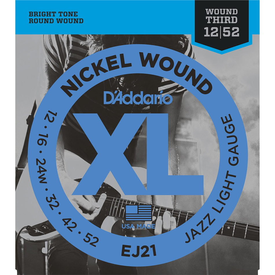 D'Addario EJ21 XL Jazz Light Electric Guitar Strings