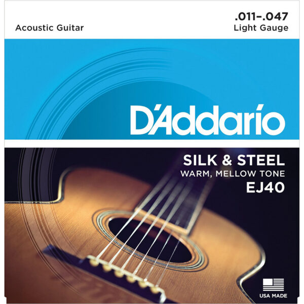 D'Addario EJ40 Folk Silk & Steel Guitar Strings
