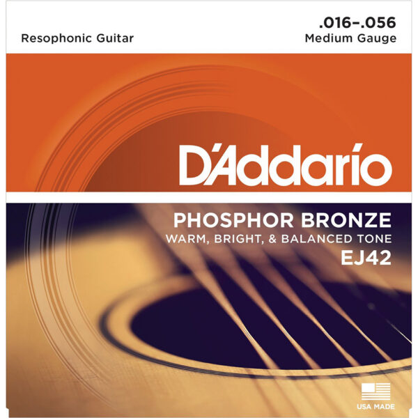 D'Addario EJ42 Phosphor Bronze Resophonic Strings