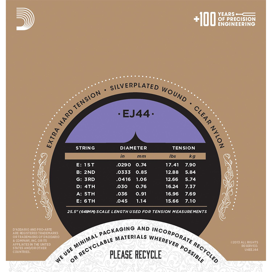 D'Addario EJ44 Pro-Arte Extra Hard Classical Set - Image 4