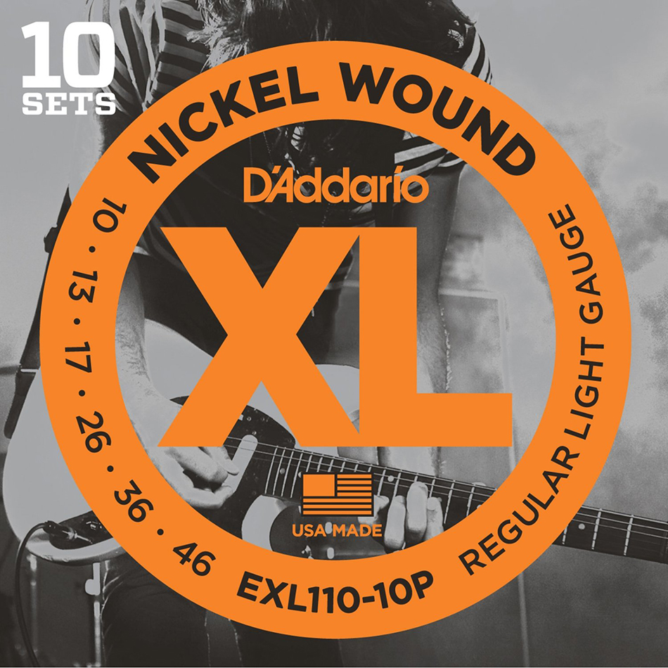 D'Addario EXL110-10P XL Regular Light 10-Pack