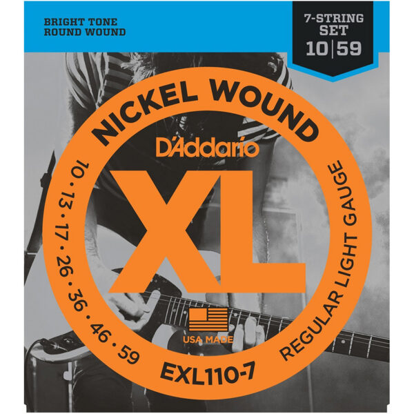 D'Addario EXL110-7 XL Regular Lite 7-String Set