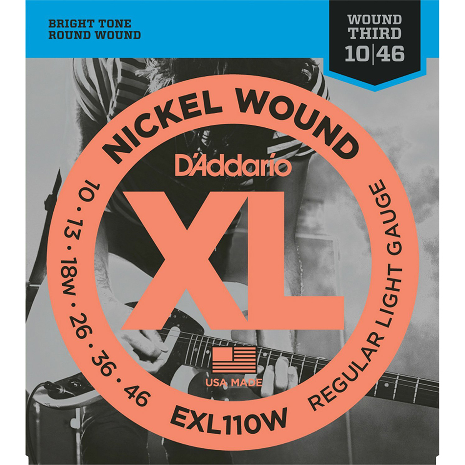 D'Addario EXL110W XL Regular Light Wound 3rd Electric Strings