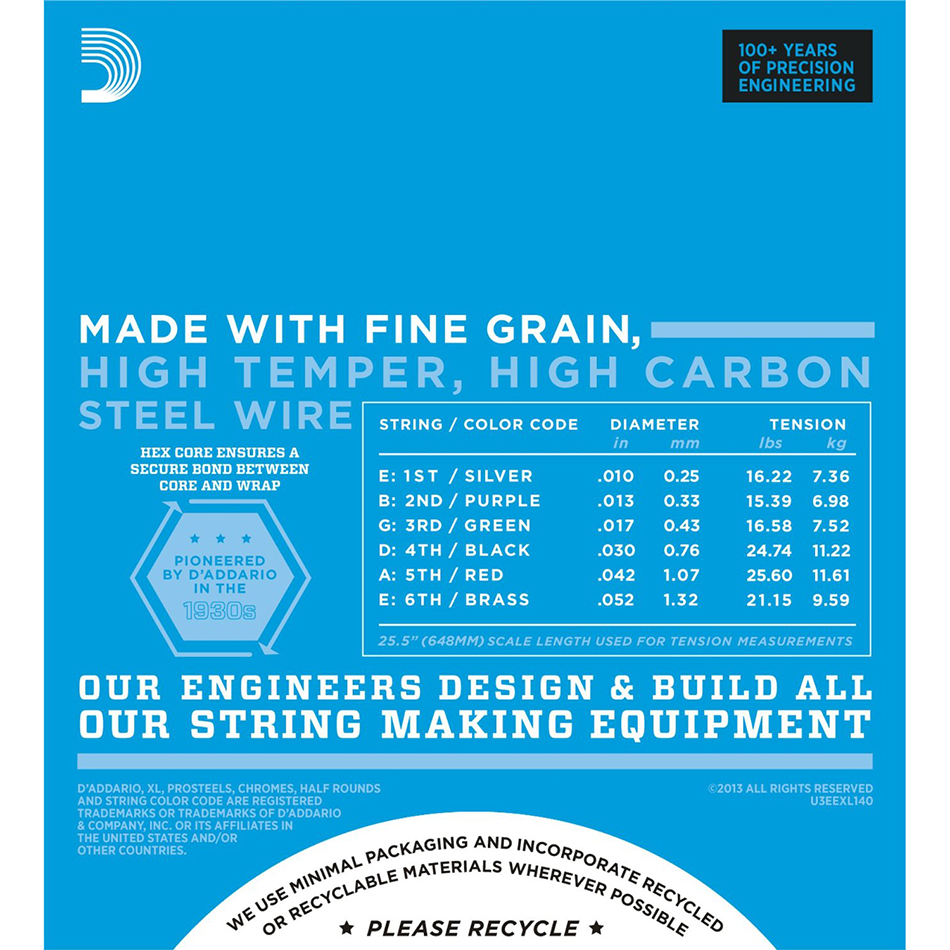 D'Addario EXL140 Nickel Wound Electric Strings, Light-Heavy - Image 4