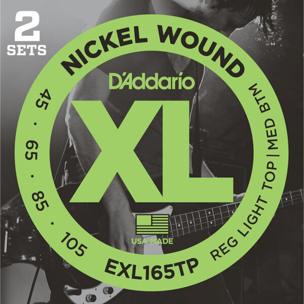 D'Addario EXL165TP Bass Strings 45-105 Long Scale, 2-Pack