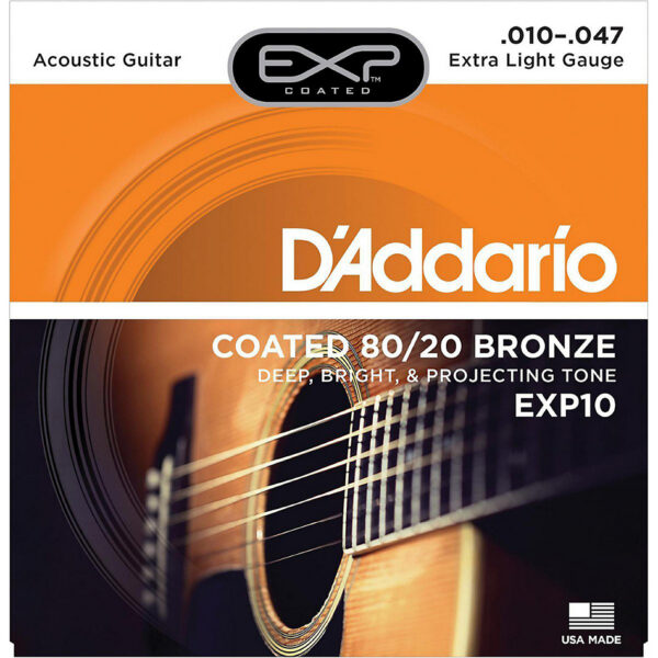 D'Addario EXP10 Coated 80/20 Bronze Extra Light 10-47
