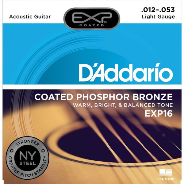 D'Addario EXP16 Phosphor Bronze Acoustic Strings, Light