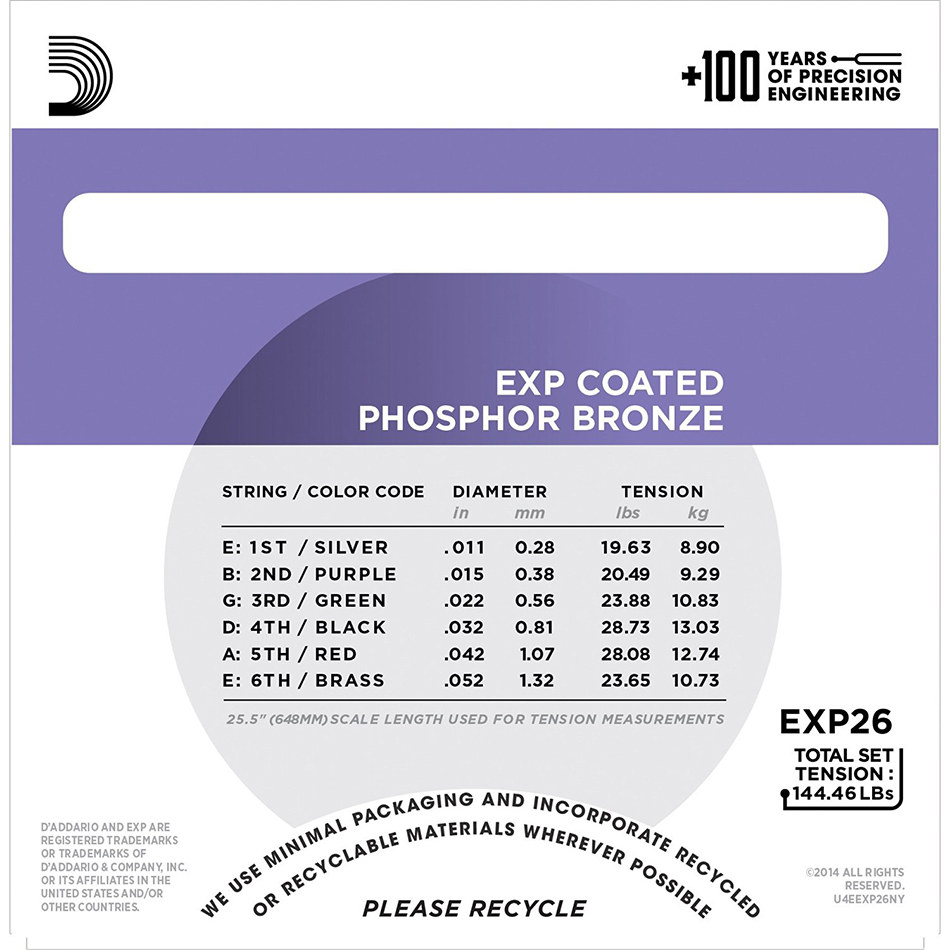 D'Addario EXP26 Custom Light Acoustic Strings - Image 4