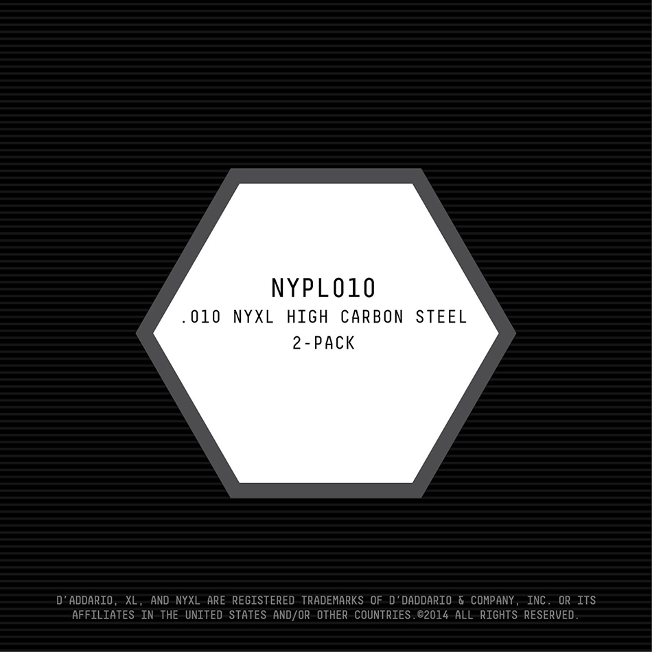 D'Addario NYPL010 NYXL Plain Steel .010 - 2 Pack - Image 2