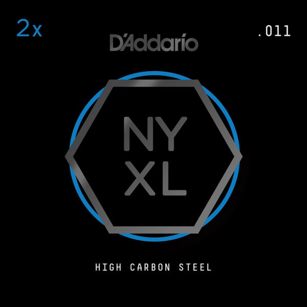 D'Addario NYXL011 Plain Steel Single .011 (2-Pack)