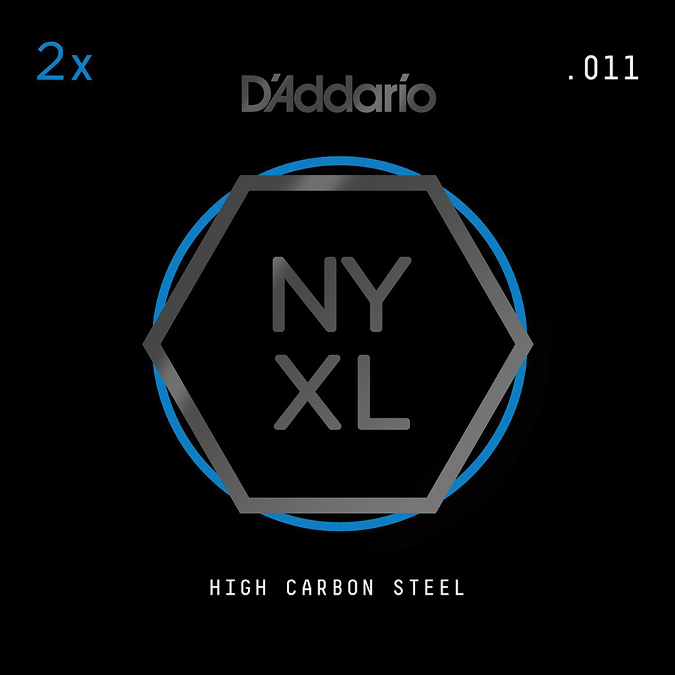D'Addario NYXL011 Plain Steel Single .011 (2-Pack)