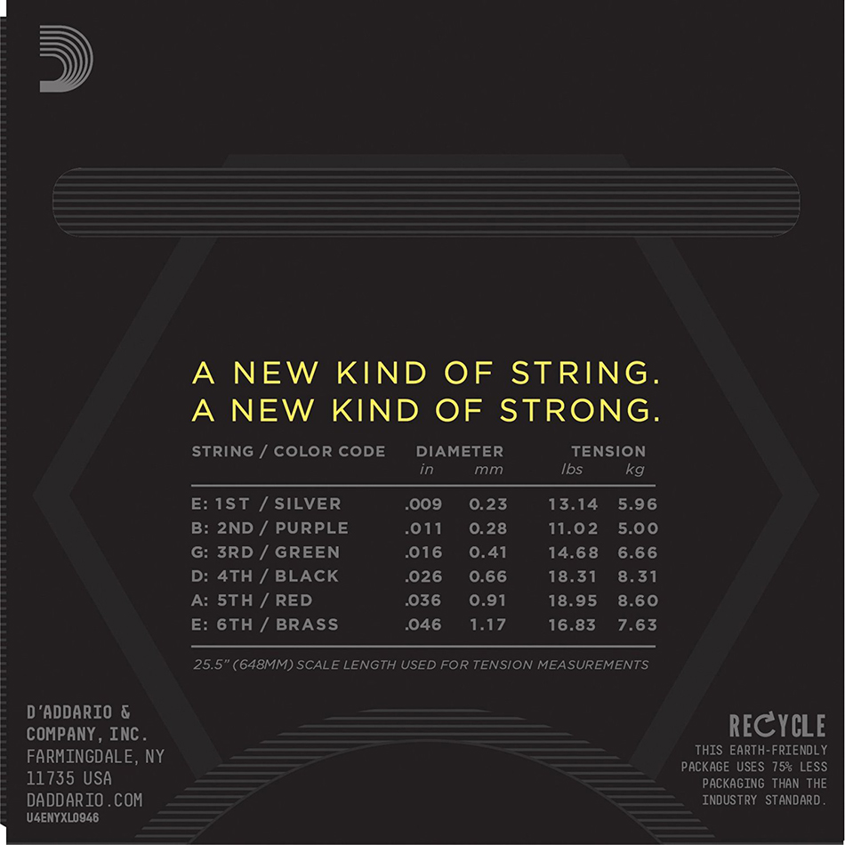 D'Addario NYXL0946 Electric Strings, Super Light/Reg - Image 3