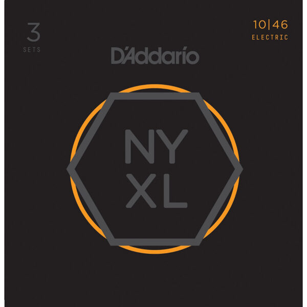 D'Addario NYXL1046 Electric Guitar Strings 3-Pack (10-46)