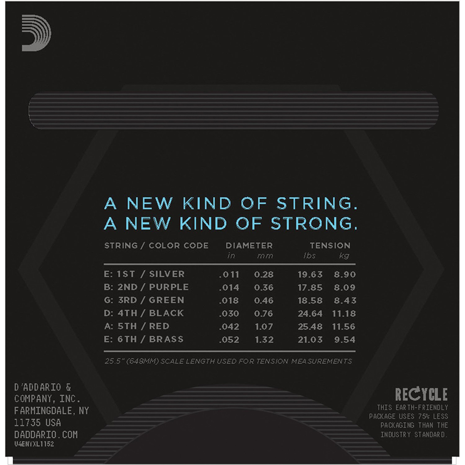 D'Addario NYXL1152 Electric Guitar Strings, Med/Hvy 11-52 - Image 3