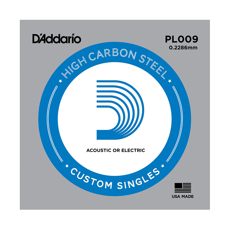 D'Addario PL009 Plain Steel Single String .009