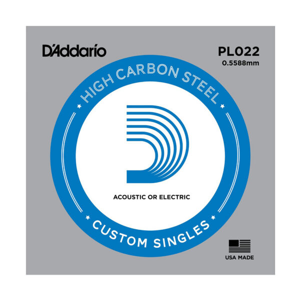 D'Addario PL022 Plain Steel Single String .022