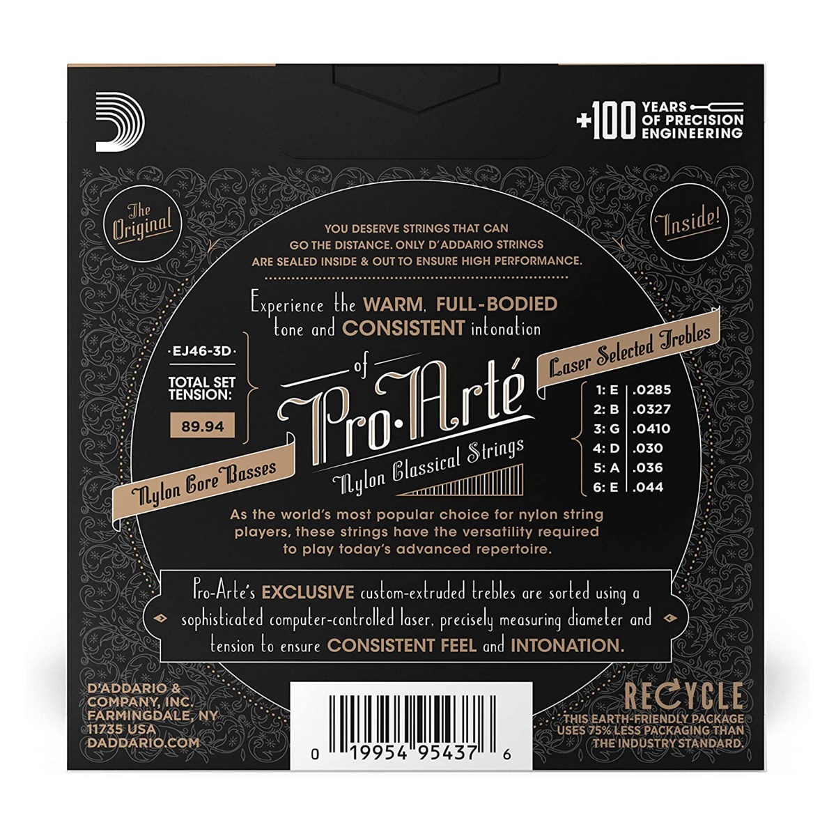 D'Addario EJ46-3D Pro Arte Hard Tension, 3-Pack - Image 2