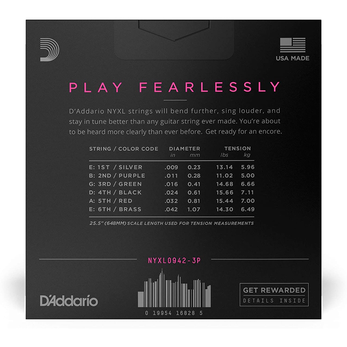 D'Addario NYXL0942 Nickel Wound .009-.042 3-Pack - Image 2