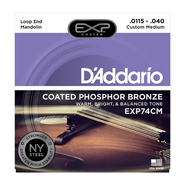 D'Addario EXP74CM Coated Phosphor Bronze Mandolin Strings 11.5-40