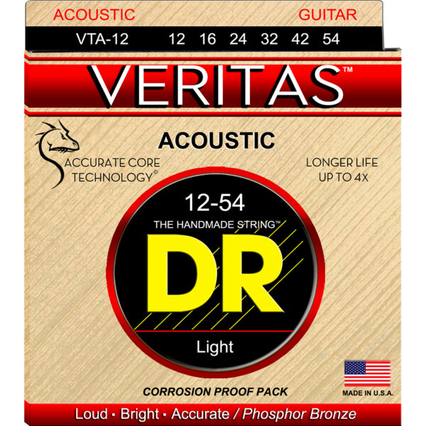 DR Strings VERITAS Phosphor Bronze Acoustic Light (VTA-12)