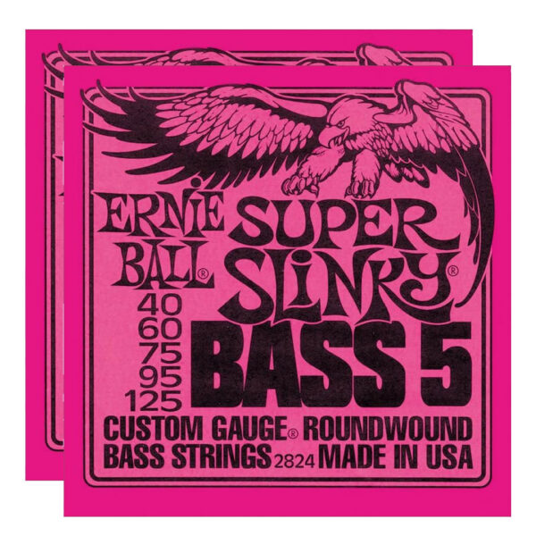 Ernie Ball Super Slinky Nickel 5-String Bass Set 2824 (2-Pack)