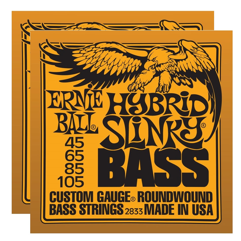 Ernie Ball Hybrid Slinky Nickel Bass Strings - 2 Pack