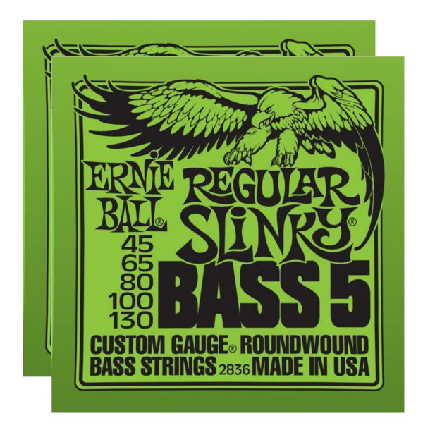 Ernie Ball Regular Slinky 5-String Nickel Bass (2836) 2-Pack