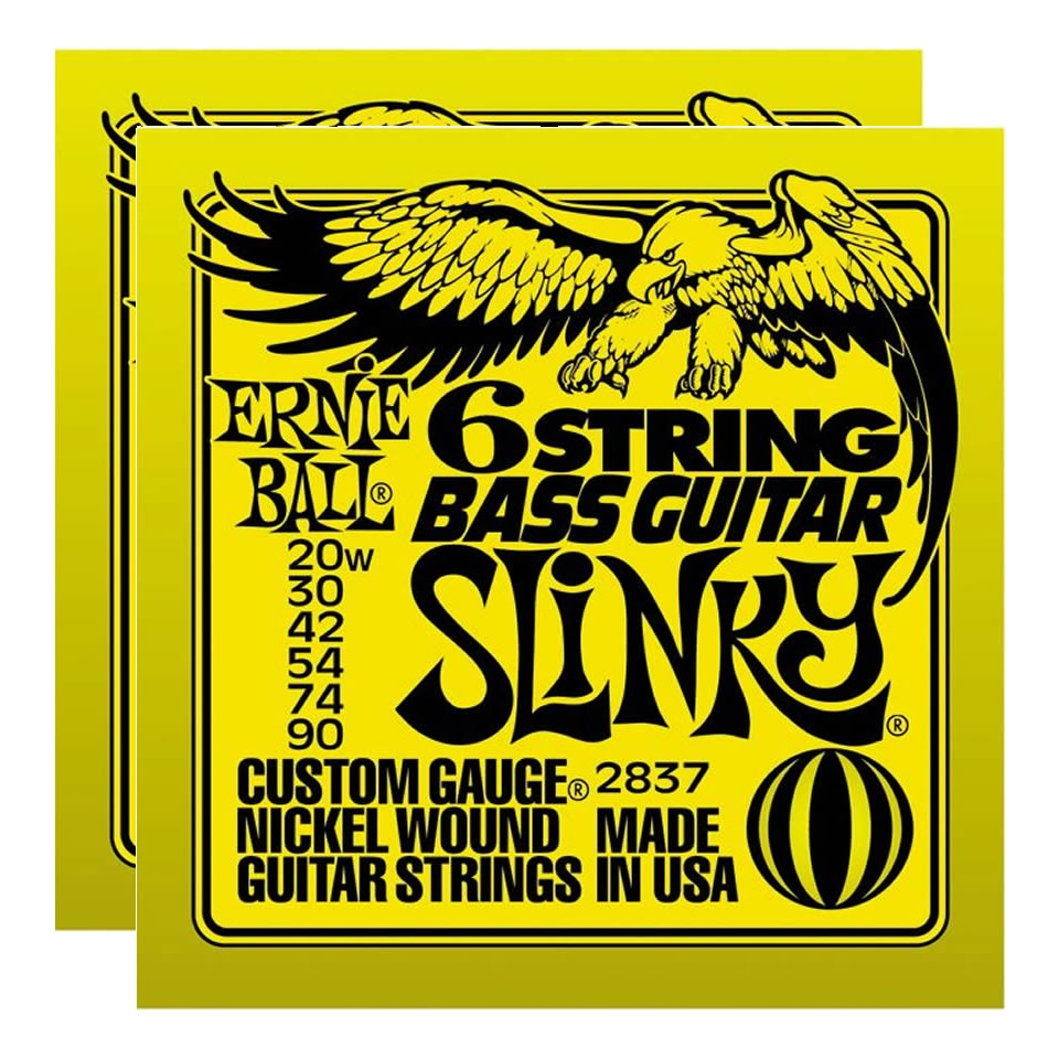 Ernie Ball 2837 Slinky 6-String Bass Strings - 2 Pack