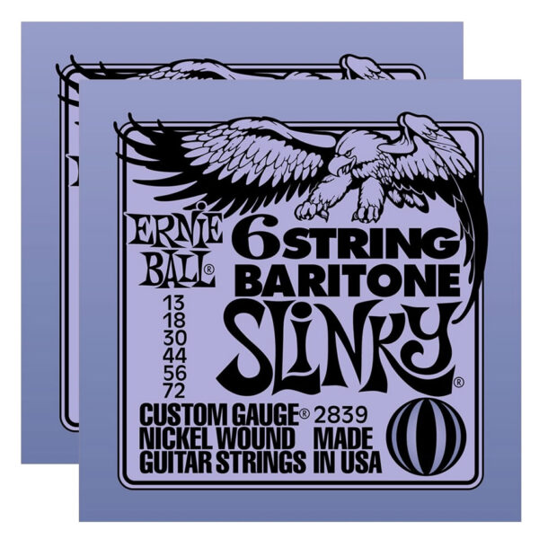 Ernie Ball 2839 Baritone Slinky 6-String Set – 2 Pack