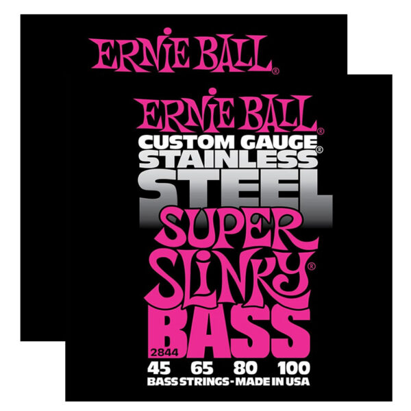 Ernie Ball Super Slinky Stainless Steel Bass Strings 2-Pack