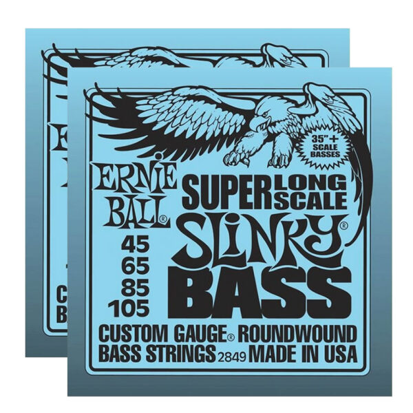 Ernie Ball 2849 Super Long Scale Slinky Bass – 2 Pack